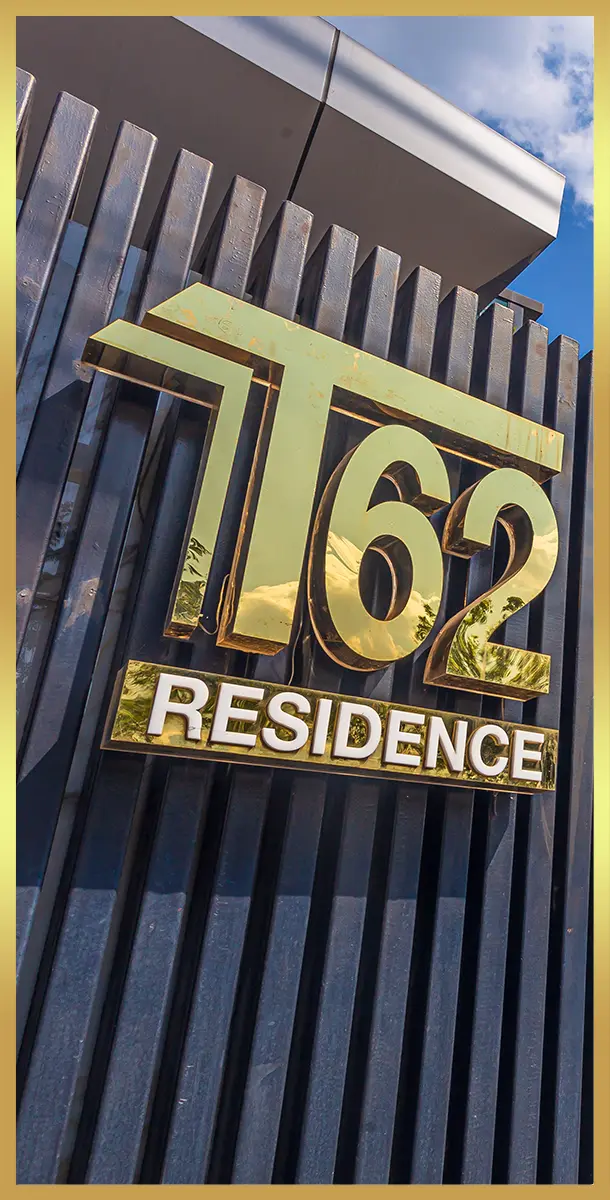 ป้ายโลโก้ T62 Residence โรงแรมคลอง 5